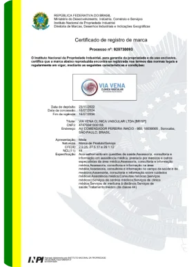 certificado via vena