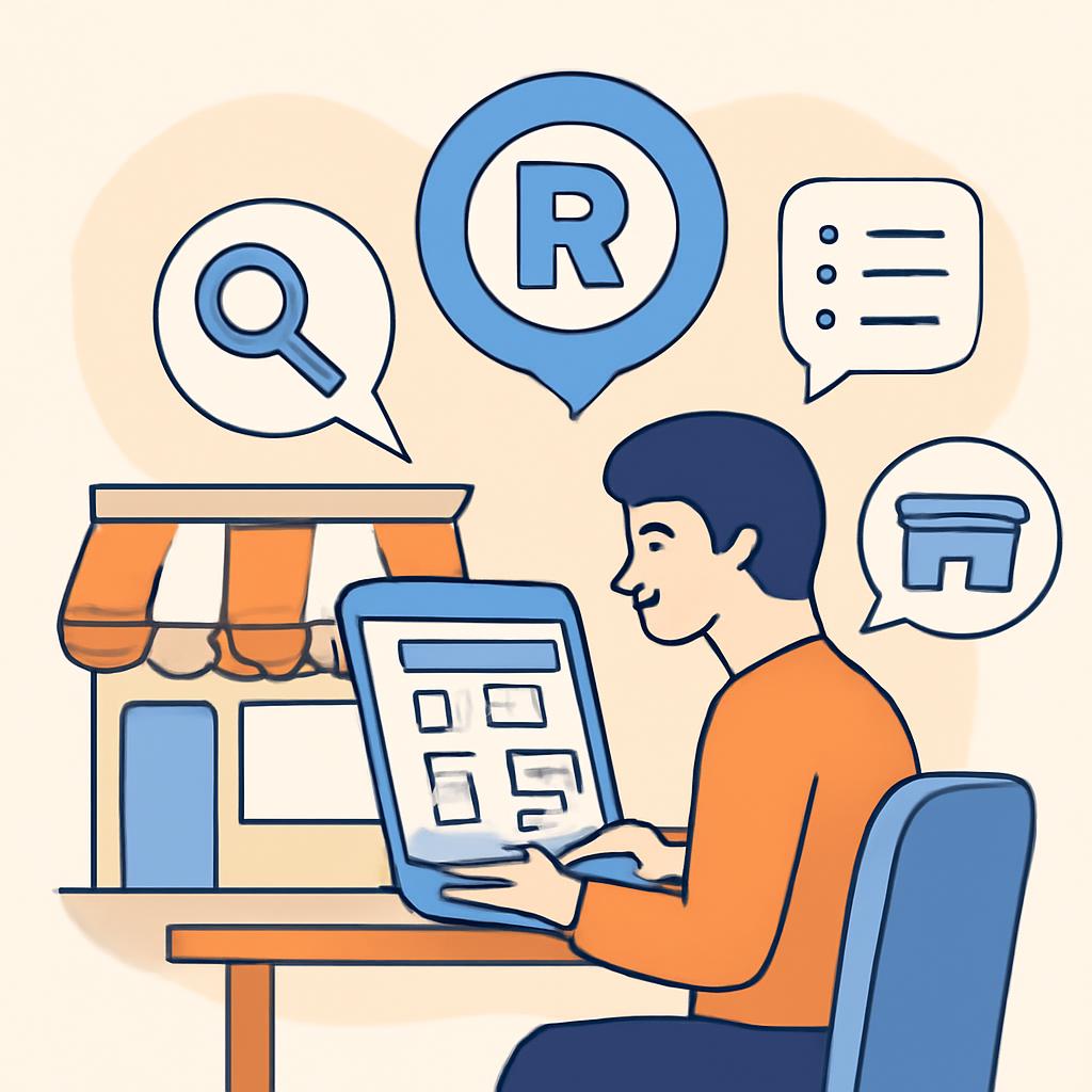 Ilustração sobre registro de marcas no INPI